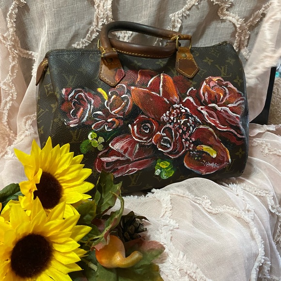 Custom painted Authentic Louis Vuitton Speedy Bag - Picture 13 of 15